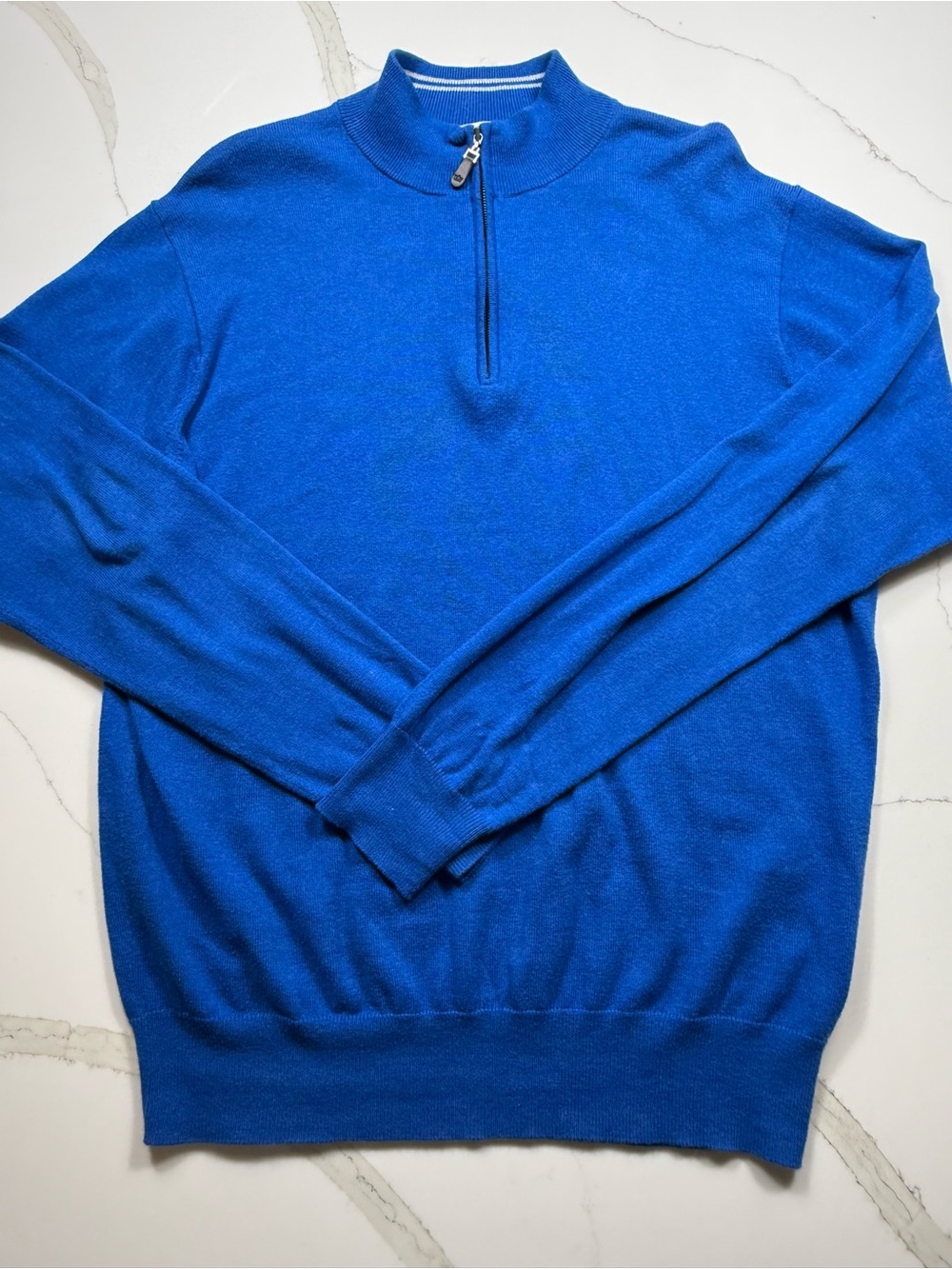 Peter Millar Royal Blue Quarter-Zip Sweater